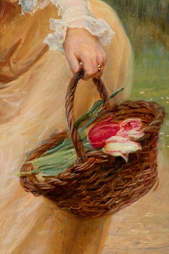 Antiquités - Frederick MORGAN (1847-1927) - Picking tulips