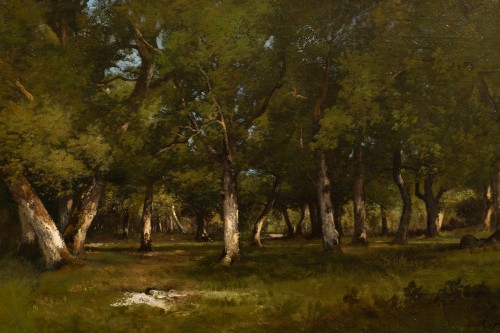 Léon Richet (1847-1907) - Sous bois - Tableaux et dessins Style 