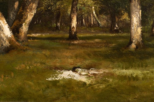 Tableaux et dessins Tableaux XIXe siècle - Léon Richet (1847-1907) - Sous bois