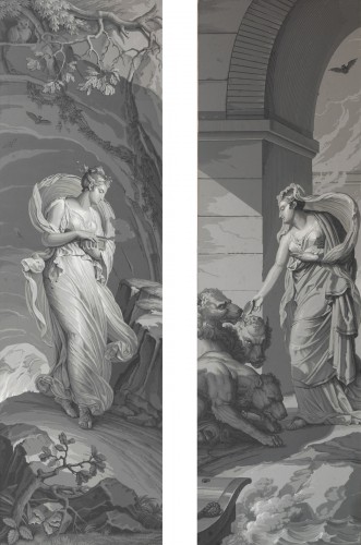 Panoramic wallpaper &quot;The Story of Psyche&quot; edited by Desfossé &amp; Karth - Decorative Objects Style 