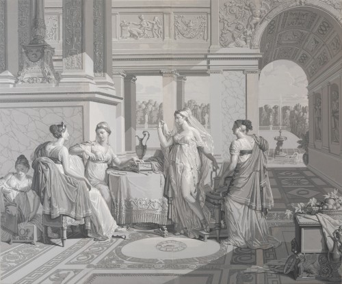 19th century - Panoramic wallpaper &quot;The Story of Psyche&quot; edited by Desfossé &amp; Karth