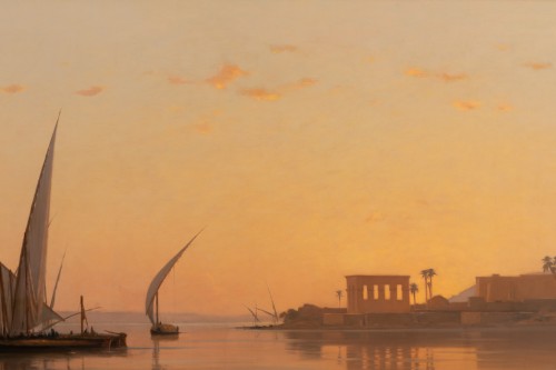 Antiquités - Le temple de Philae Egypte - Auguste Louis VEILLON (1834-1890)