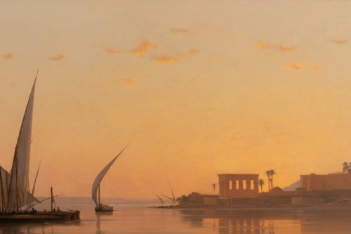 Antiquités - Le temple de Philae Egypte - Auguste Louis VEILLON (1834-1890)