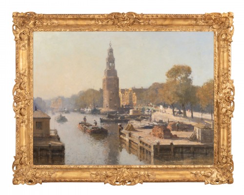 Cornelis VREEDENBURGH (1880 - 1946) - Vue de Montebaanstoren à Amsterdam
