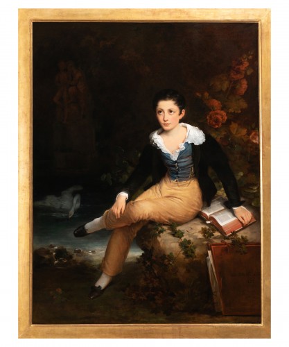 Hortense Haudebourt-Lescot (1784 -1845) - Fils de l'artiste - Tableaux et dessins Style Louis-Philippe