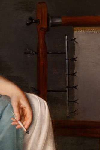 Creuzé Clémentine (1781-1862) - Portrait of a young woman weaver - Empire