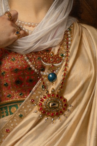 Hugues Merle 1875 - Portrait d'Esther devant le roi Assuérus - Tableaux et dessins Style Napoléon III