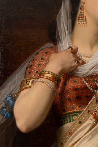 Hugues Merle 1875 - Portrait d'Esther devant le roi Assuérus - Galerie William Diximus