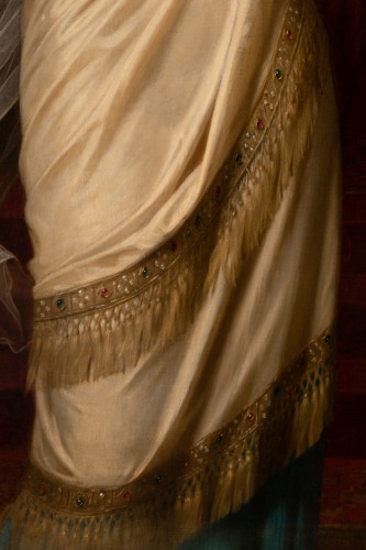 Antiquités - Hugues Merle 1875 - Portrait d'Esther devant le roi Assuérus