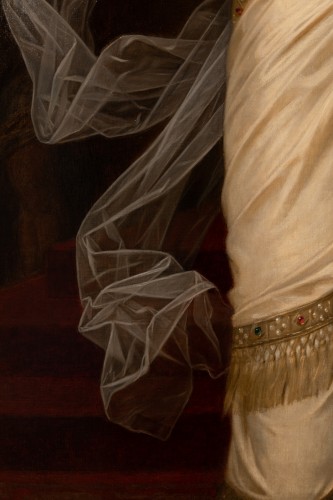 Antiquités - Hugues Merle 1875 - Portrait d'Esther devant le roi Assuérus