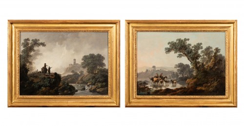 Jean PILLEMENT (1728-1808) - Pair of Landscapes