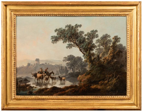 Tableaux et dessins Tableaux XVIIIe siècle - Jean PILLEMENT (1728-1808) - Paire de paysages