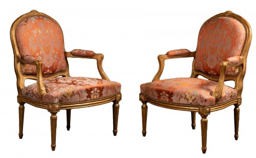 Paire de fauteuils d'époque Transition vers 1770