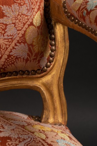 Pair of armchairs of late Louis XV Period - Arround 1770 - 