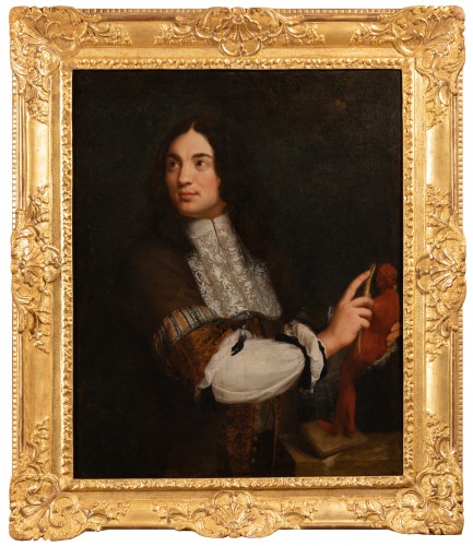 Presumed portrait of Antoine Coysevox - Attributed to Charles Le Brun 