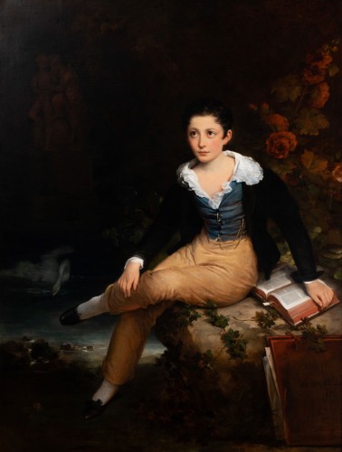 Tableaux et dessins Tableaux XIXe siècle - Hortense Haudebourt-Lescot (1784 -1845) - Portrait de son Fils 1832