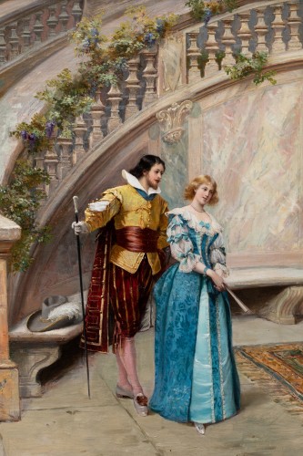 Georges Jules A. Cain (1853-1919) - scène médiéval - Galerie William Diximus