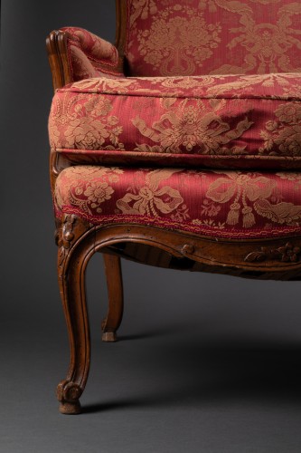 Pair Of Louis XV Style Cushion Armchairs Stampe André Lucien Mailfert (1884-1904)  - 