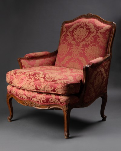  - Pair Of Louis XV Style Cushion Armchairs Stampe André Lucien Mailfert (1884-1904) 