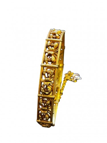 Bracelet WIESE en or à motifs gravés