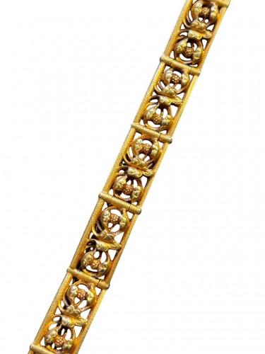 Bracelet WIESE en or à motifs gravés - Bijouterie, Joaillerie Style 