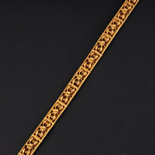 Bijouterie, Joaillerie Bracelet - Bracelet WIESE en or à motifs gravés