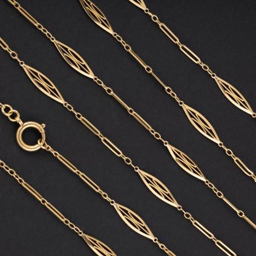 Antique Jewellery  - Art nouveau Gold Necklace