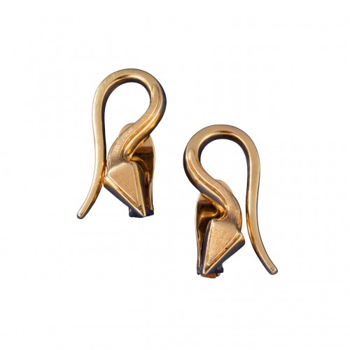 Lalounis -  Paire de clips d`oreiles en or motif serpents