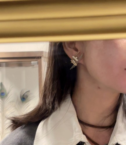 WOLFERS,  paire de boucles d'oreilles en or, années 1970 - Galerie Yidan Dema