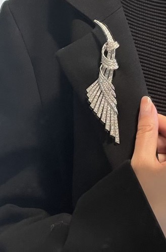 Bijouterie, Joaillerie Broche - Broche en platine et diamants vers 1960