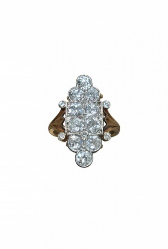 Marquise Ring In Gold, Platinum And Diamonds, Early 20th Century