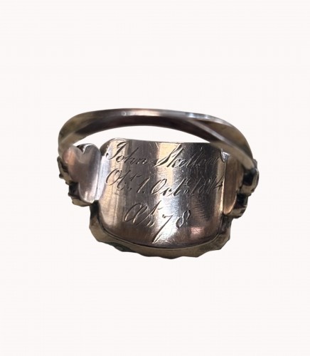 14k Gold, Amethyst And Garnet Ring, Early 19th Century - Antique Jewellery Style Restauration - Charles X