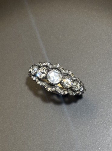 Bijouterie, Joaillerie Bagues - Bague en or, argent et diamants, XIXe siècle