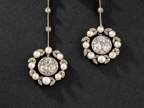 Collier Négligé Belle Epoque en or, platine et diamants - 