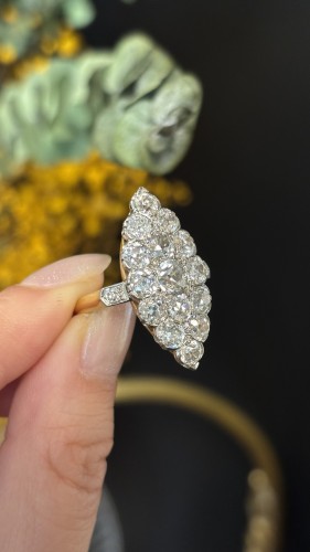 Antique Jewellery  - 18k yellow gold and platinum diamond ring, circa 1900