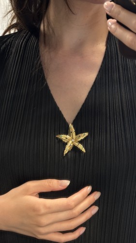 1960s–1970s Boucheron Gold Star brooch - Antique Jewellery Style 