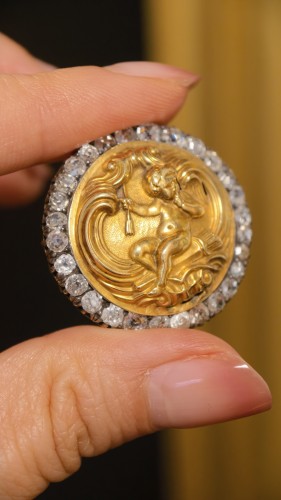 Bijouterie, Joaillerie Broche - Broche en or et diamants, XIXe siècle