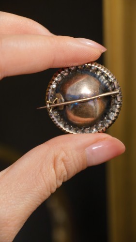 Broche en or et diamants, XIXe siècle - Galerie Yidan Dema