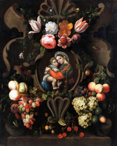 Frans Van Everbroeck (1628-1693) - Nature morte de fleurs et de fruits