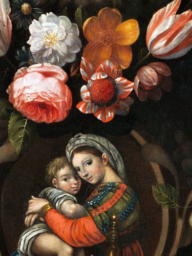 XVIIe siècle - Frans Van Everbroeck (1628-1693) - Nature morte de fleurs et de fruits