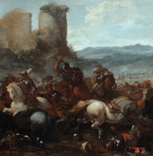 Jacques Courtois (1621-1676), known as il Borgognone  - Battle - Paintings & Drawings Style 