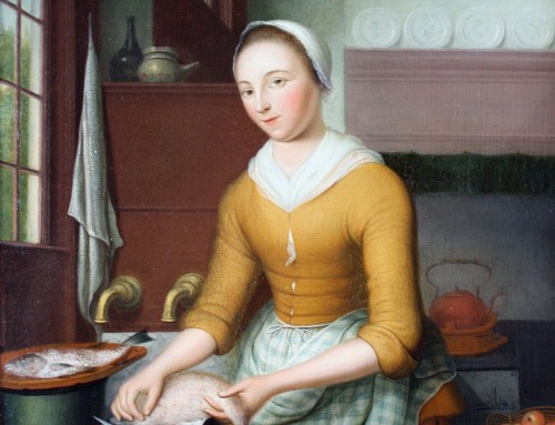  - Nicolaas Rijnenburg (1716-1784) -  Femme dans une cuisine