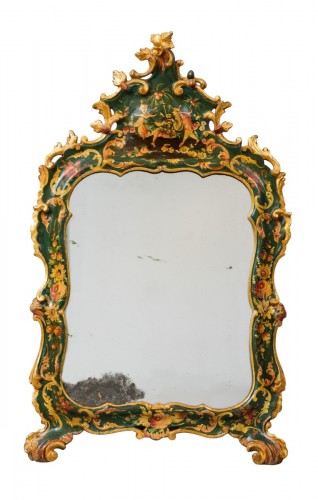 Venetian lacquered dressing table mirror