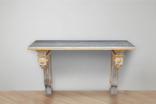 Mobilier Console - Paire de consoles en marbre