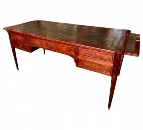 French mohagany bureau plat stamped F. Schey