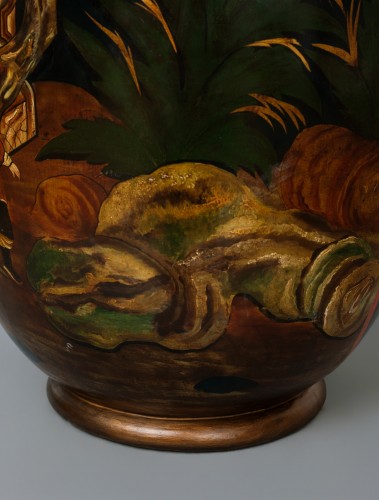 Antiquités - Paire de grands vases en terre cuite