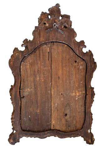 Venetian Mirror In Lacquered And Gilded Wood - 