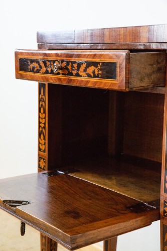 18th century - Lombard Cabinet In Inlaid Wood, circa 1780