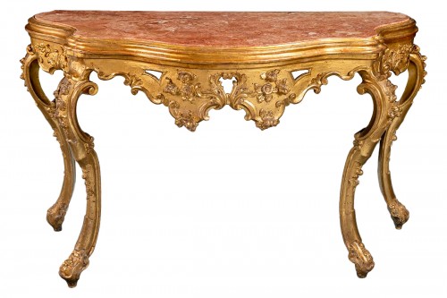 Console vénitienne en bois doré, Louis XV