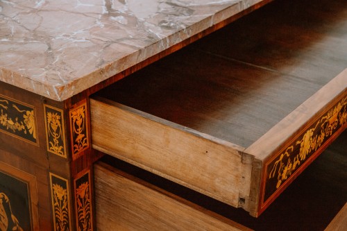 Antiquités - Pair of Italians chests of drawers of Louis XVI period